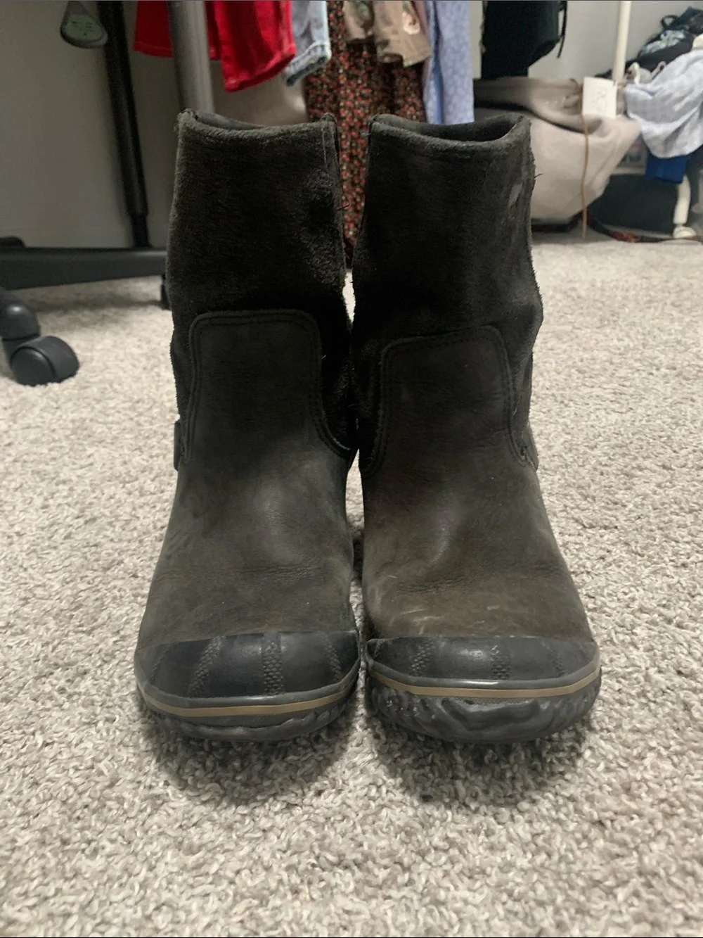 Sorel Slim Shortie Black Suede Boots